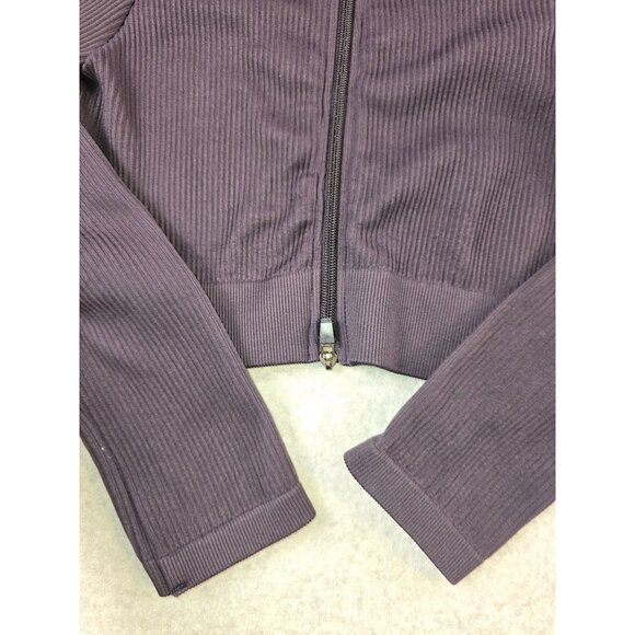 Sommer Ray Women's Ripped Long Sleeve Zip-up Crop Jacket Size M - Picture 3 of 8